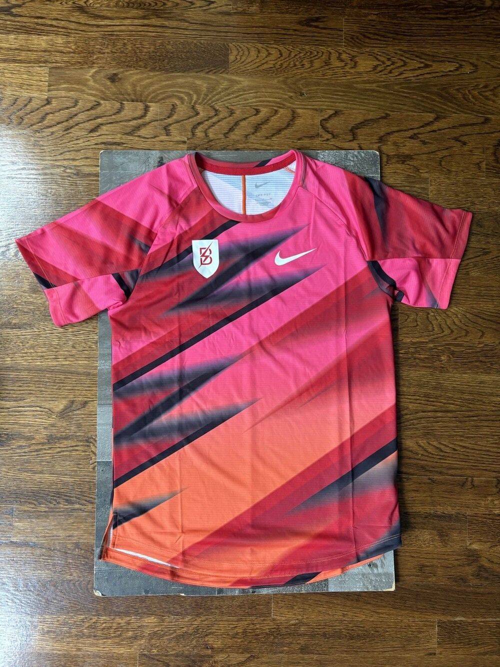 Nike Bowerman Track Club Pro Elite Running Shirt Men's Size S Pink FN0071-614